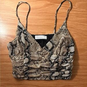 Urban Outfitters Brown Snake Print Top